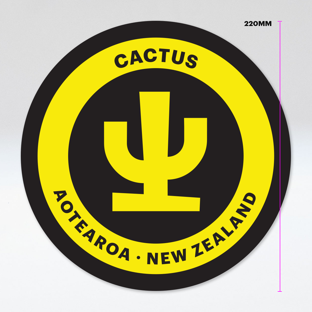 Cactus Circle Sticker